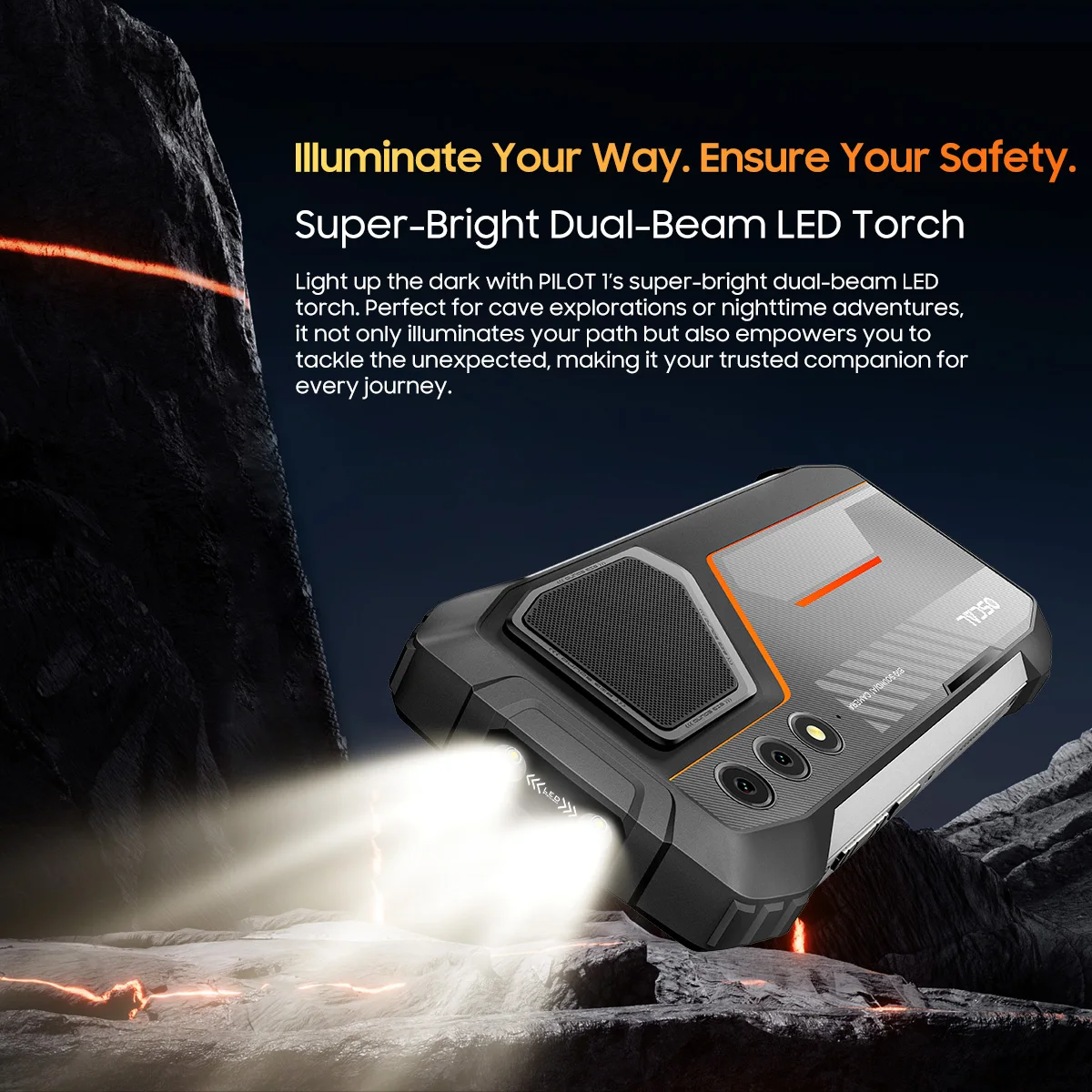 Blackview OSCAL PILOT 1 Teléfono resistente, 6 GB 256 GB Smartphone Helio G81, teléfono móvil con pantalla de 6,67 pulgadas con 15000 mAh, teléfonos móviles NFC - Imagen 5